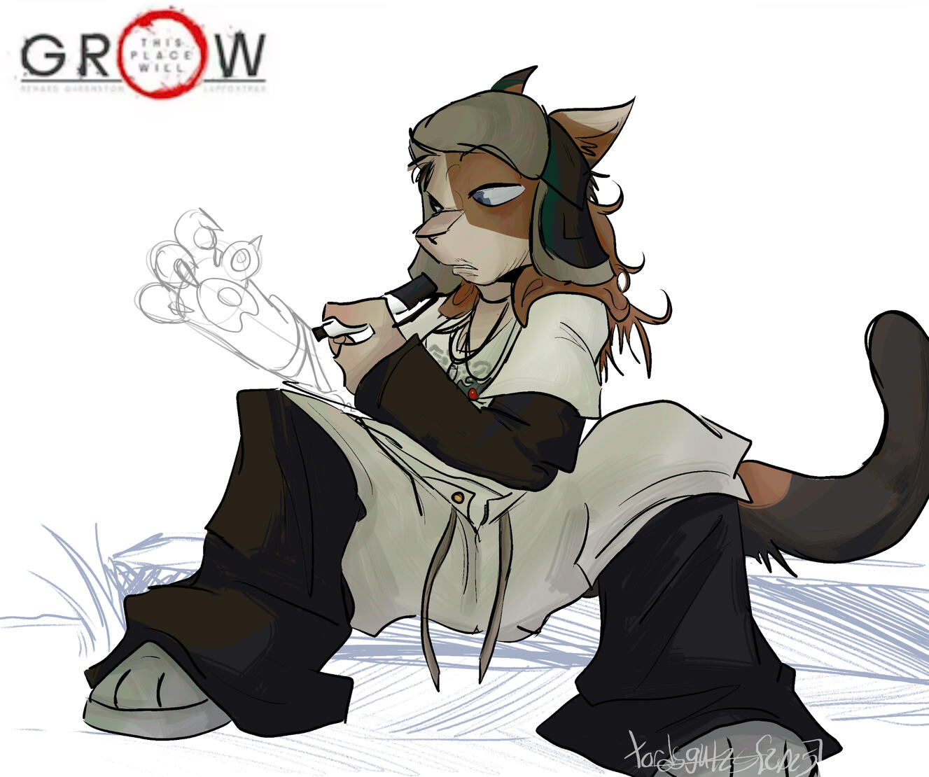 the coloring is jacked on this because of a bug with my program, but this is a good example of my style. oc is mine.